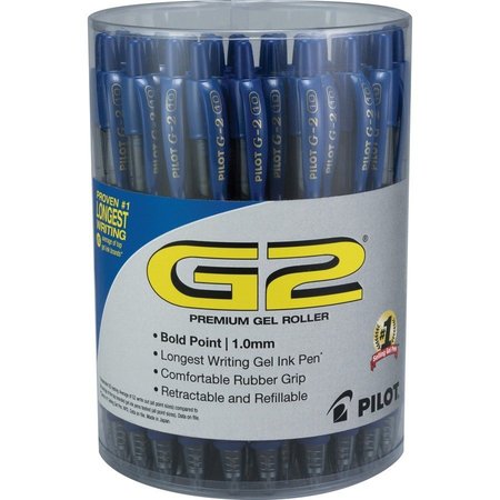 G2 Pens, Gel, 1.0mm, 3/5"Wx3/5"Lx5-3/4"H, 36/PK, Blue PK PIL84099